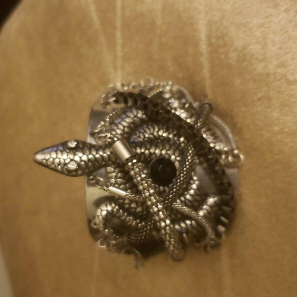 Snake vintage one of a kind cuff bracelet